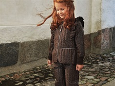 En Fant thermal set coffee bean gold glitter with ruffles